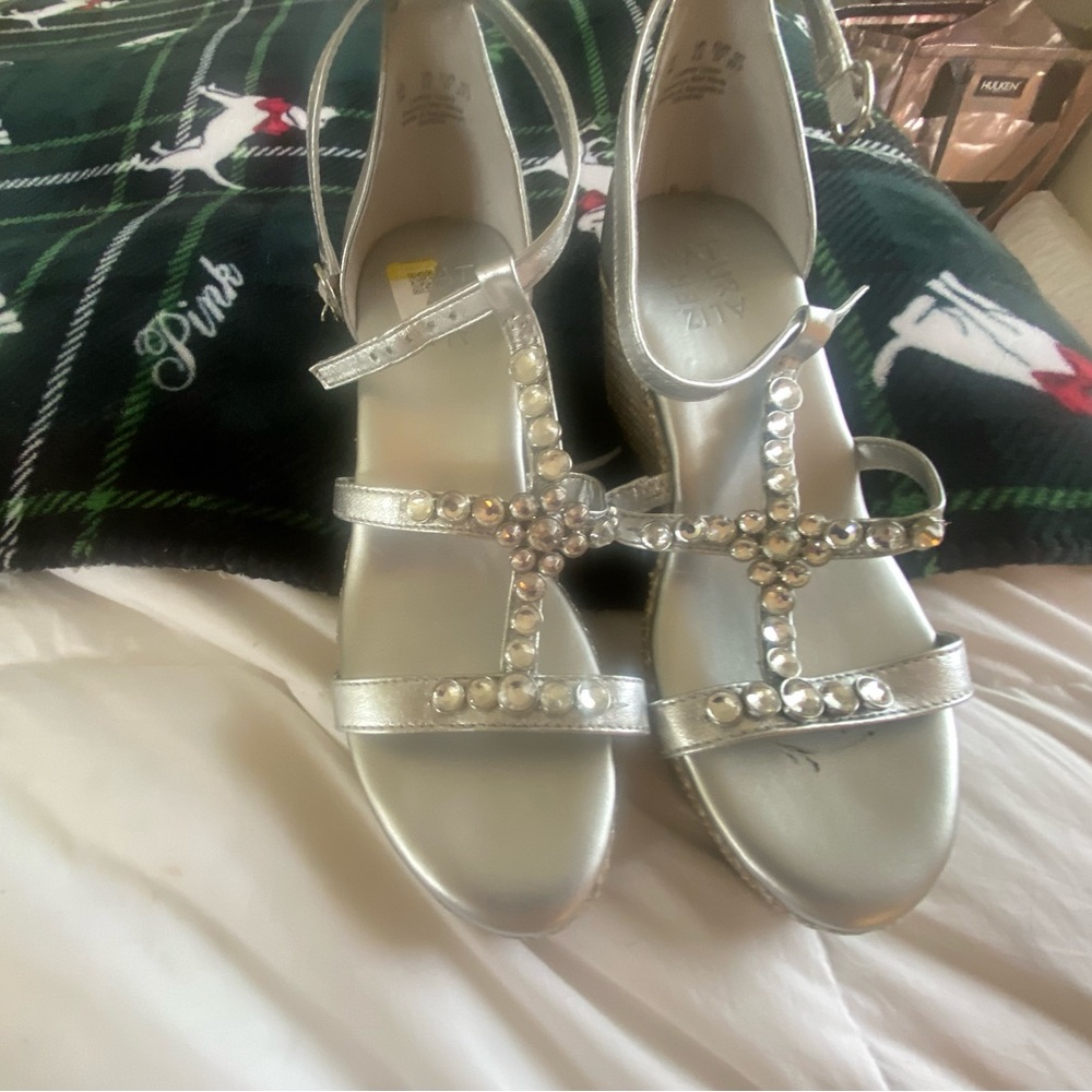 Elegant Silver Women's Sandals